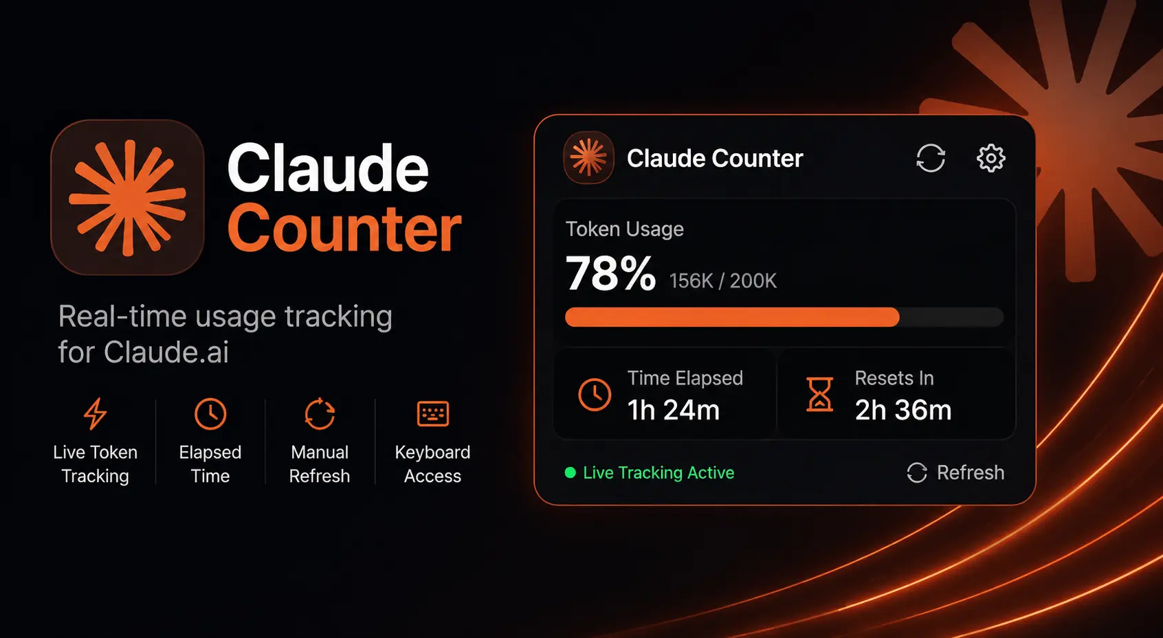 Claude Counter browser extension for tracking Claude usage and limits